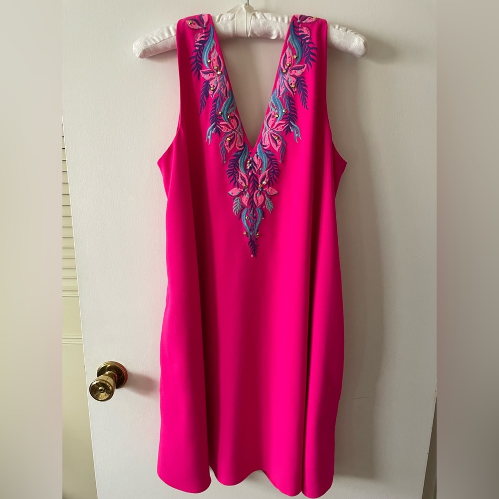 Lilly Pulitzer owen hot pink tank swing dress